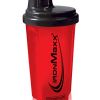IronMaxx Eiweiß Shaker mit Drehverschluss, Sieb und Mess-Skala – 700ml Fitness Shaker für klumpenfreie Shakes – Leicht zu reinigen – Protein Shaker in Rot/Sc