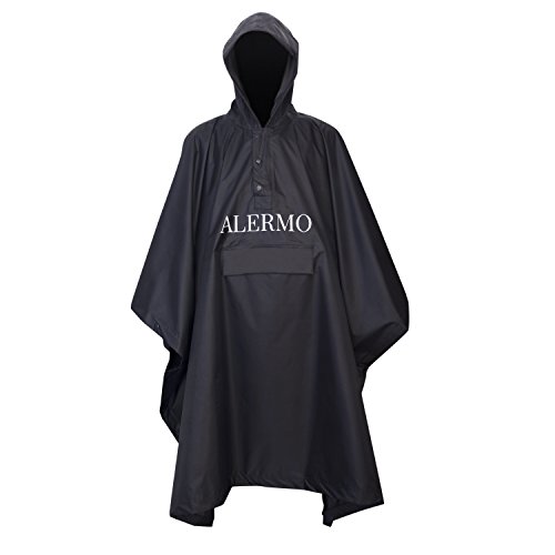 Alermo Premium Regenponcho mit Verstellbarer Kapuze inkl